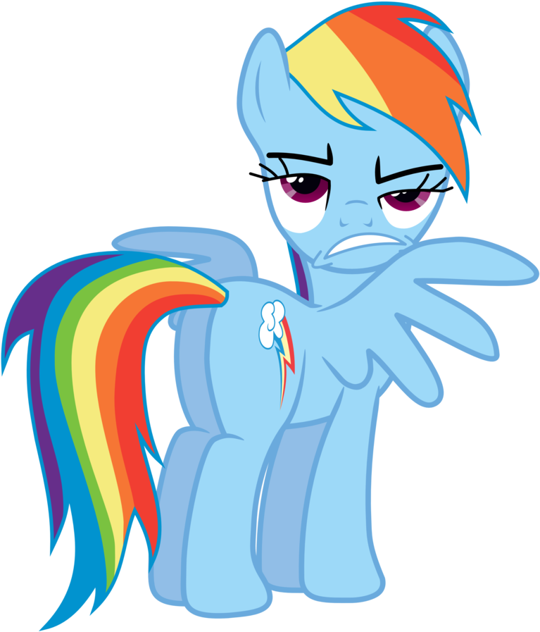 Guillex3, Faic, Female, Looking At You, Mare, Pegasus, - Rainbow Dash Annoyed Face (1024x1024), Png Download