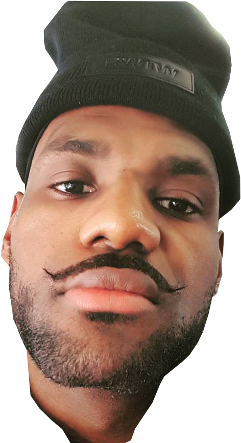 Lebron James Mustache - Lebron James With Mustache (576x864), Png Download