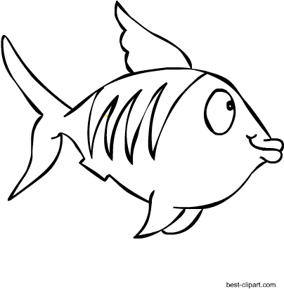Black And White Fish Image - Fish (450x450), Png Download