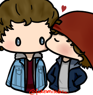 My First Time Drawing These Two - Cartoon (380x390), Png Download