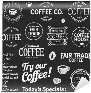 Coffee Text And Symbols - Chalkboard Menu Cafe Coffee (400x400), Png Download