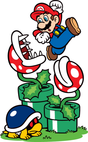 File Mario Piranha Plant - Super Mario Nephew Birthday Card (297x478), Png Download