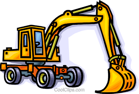 Download Backhoe Clipart Construction Project - Construction Equipment Clipart (480x326), Png Download
