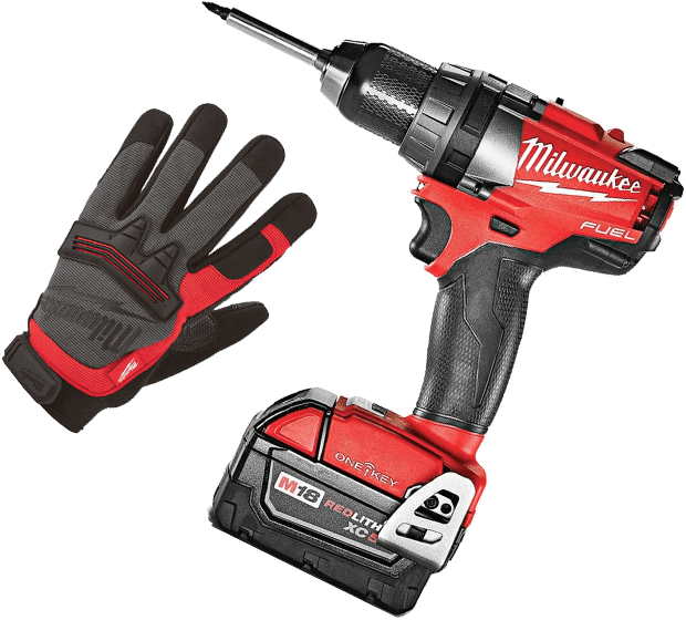 Fasteners, Power Tools & Construction Safety Equipment - Milwaukee Demolition Work Gloves (large) 48-22-8732 (620x560), Png Download