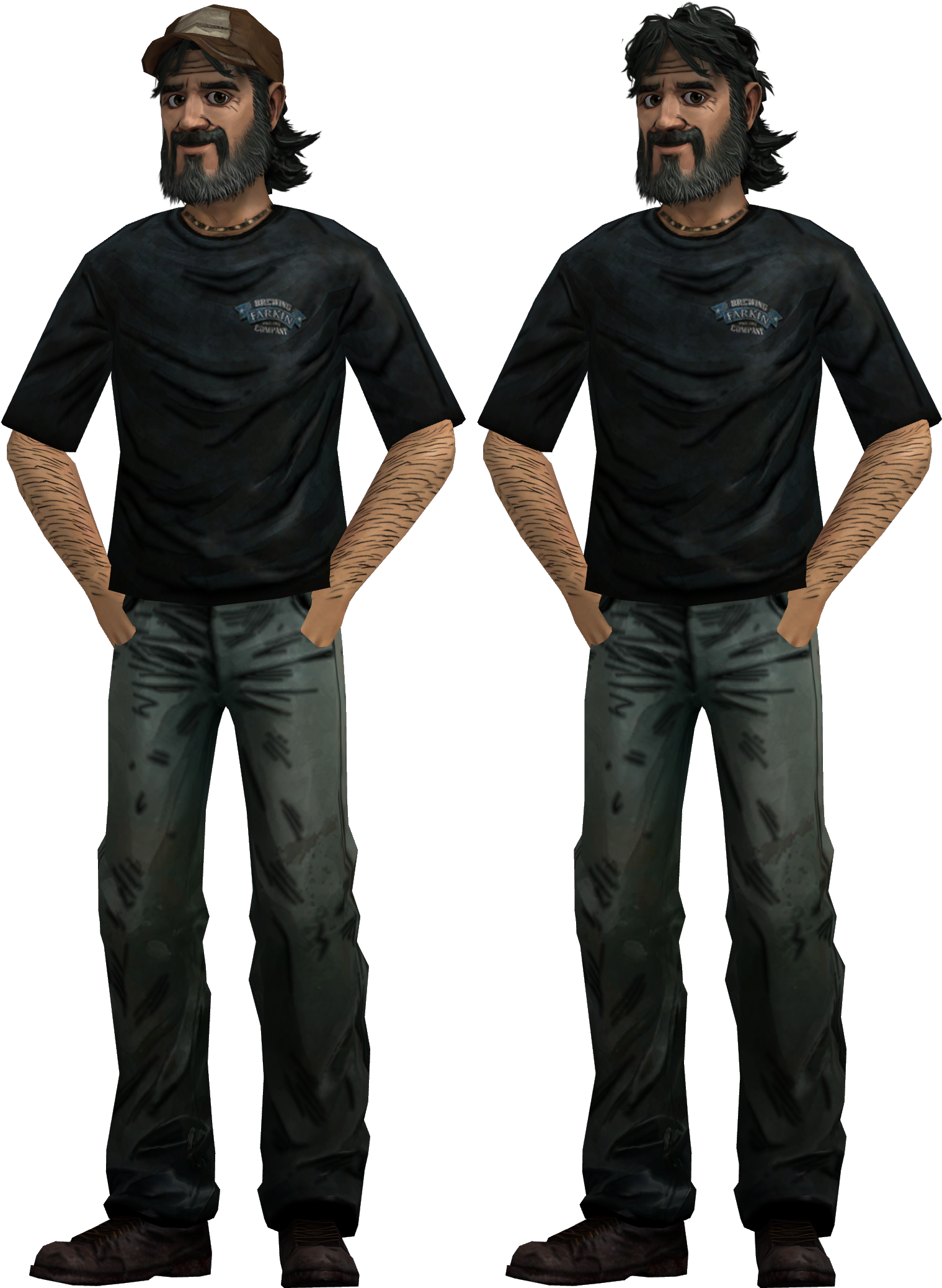 I Did A Custom Edit Of Twd2 Kenny Where He Wears Luke's - Deadpool Angel Dust Breast (1536x2087), Png Download