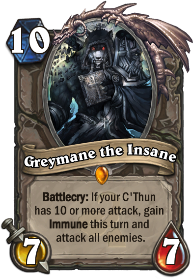 New C'thun Synergy Cards - Warlock Death Knight Hearthstone (400x569), Png Download