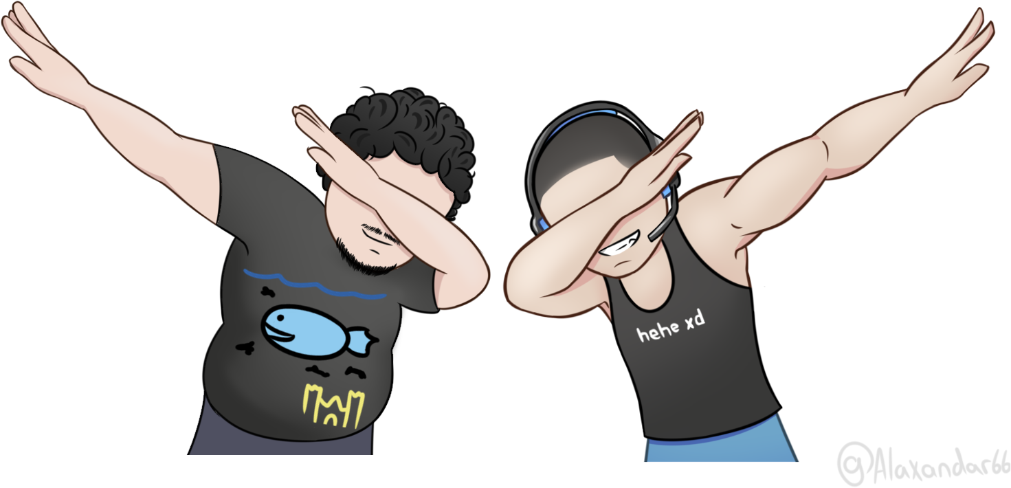 I Drew The Boys Dabbing The Haters - Fun (1500x750), Png Download