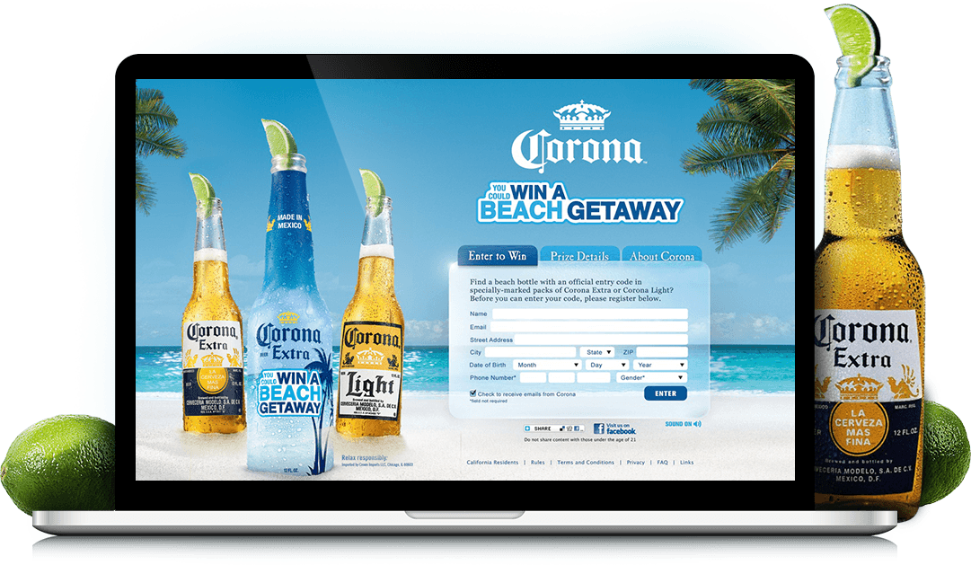 Corona Laptop - Distilled Beverage (1081x629), Png Download