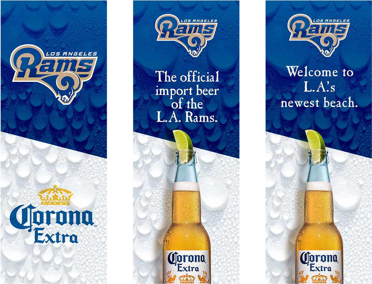 Billboard Honoring The Return Of The Rams To Los Angeles - Corona Extra (1400x938), Png Download