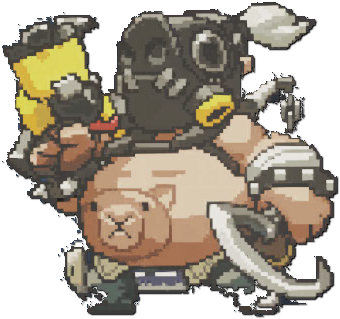 Stock Image Spray Pixel Png Overwatch Wiki Fandom - Overwatch Roadhog Pixel (415x386), Png Download