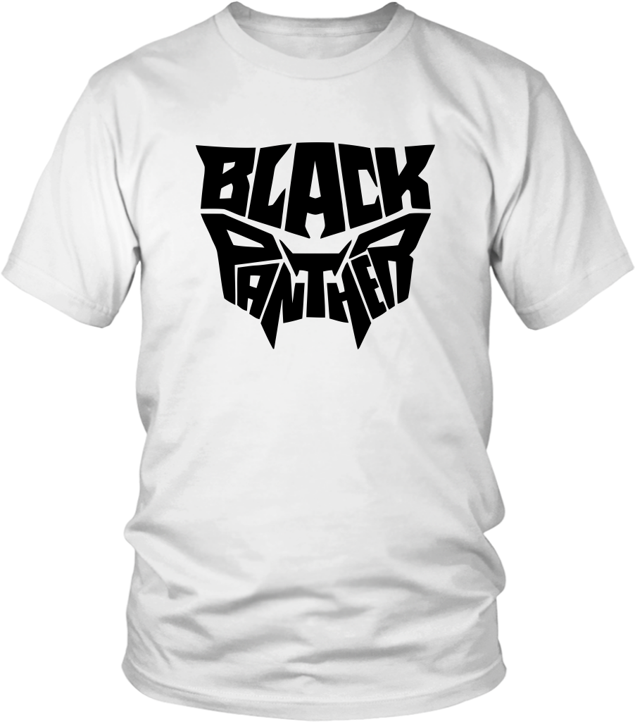 Black Panther Typography Logo Black T-shirt - Typography Batman Shirt (1024x1024), Png Download