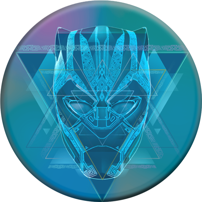 Black Panther Face - Black Panther Popsocket (1000x1000), Png Download