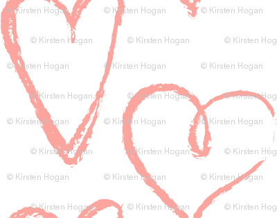 Valentine's Day Hearts Pink Hand Drawn Cute Valentines - Heart (400x314), Png Download