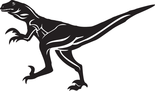 Raptor Dinosaur Decal (600x355), Png Download