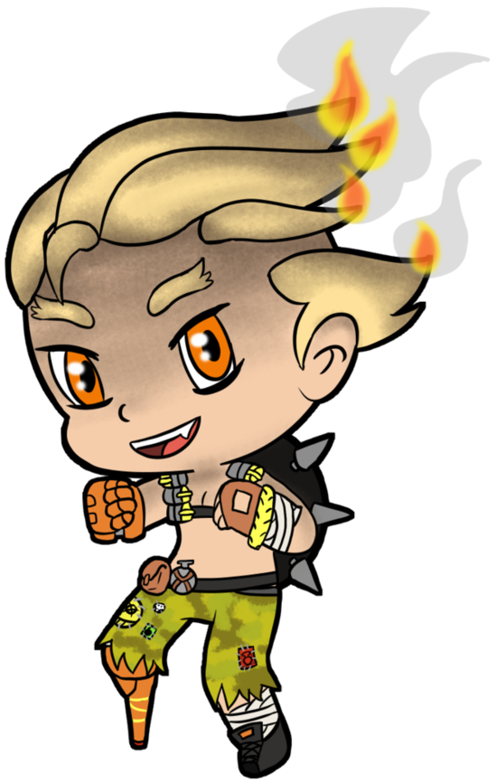 Junkrat Chibi By Tisha - Overwatch Junkrat Chibi Drawing (894x894), Png Download