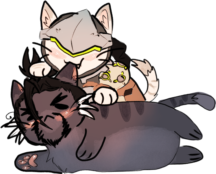 Handsome - Mcgenji - Kitties - Mcgenji - Oni (772x662), Png Download