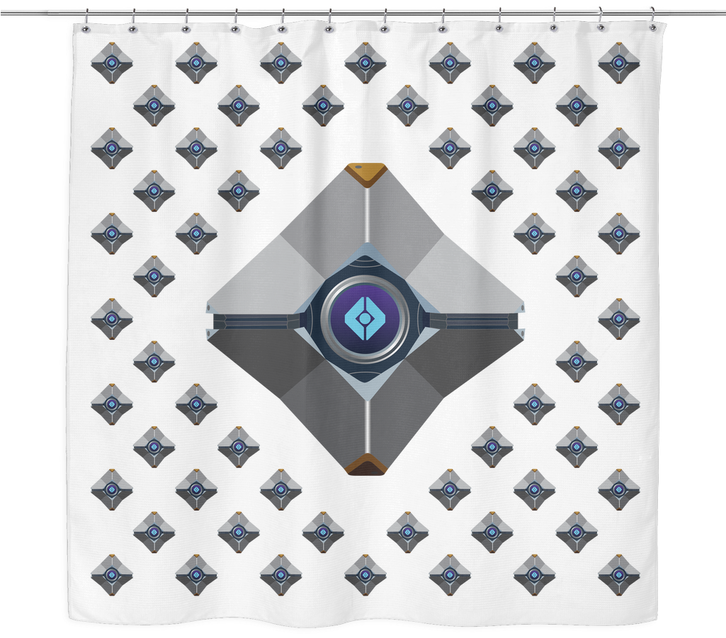 Destiny Ghost Shower Curtain - Polka Dot Template (1024x1024), Png Download