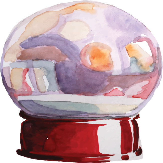 Hand-painted Fairy Tale Color Crystal Ball Transparent - Crystal Ball (650x650), Png Download