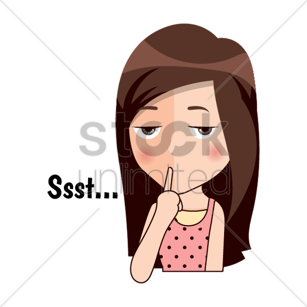 Download Cartoon Girl Shushing Vector Image Cartoon Girl Shushing