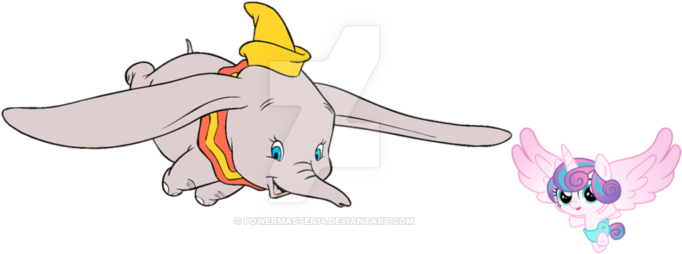 Dumbo And Flurry Heart By Powermaster - Dumbo X Flurry Heart (1024x435), Png Download