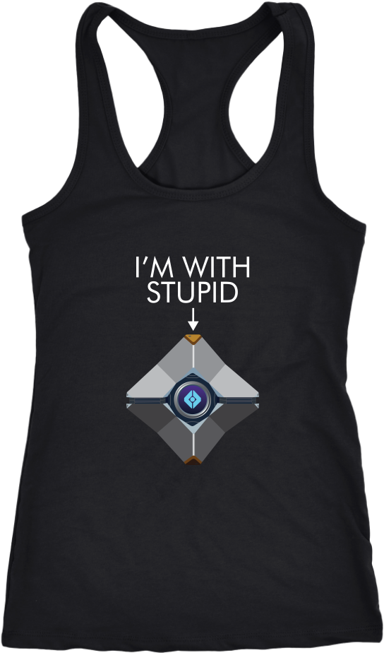 Destiny Ghost I'm With Stupid Women's Racerback - Cute Class Of 2019 Shirts (1024x1024), Png Download