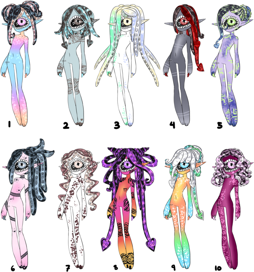 Xynthii - Tentacle Hair Style (867x922), Png Download