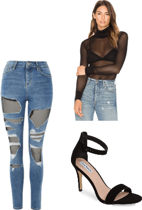 Girls Night Out - Crop Top Cuello Barco Mangas Largas (288x426), Png Download
