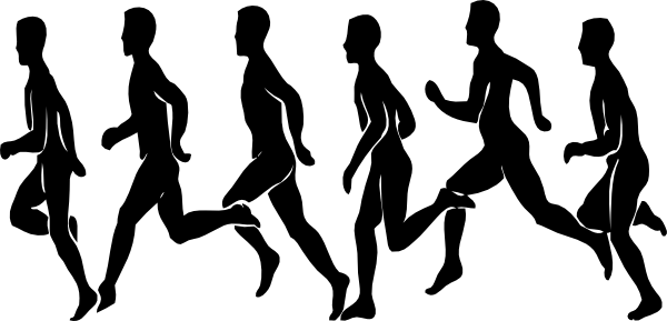 Small - Running Clip Art (600x289), Png Download