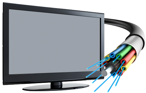 Cable Tv Png Download Image - Optical Fibre In Television (531x400), Png Download