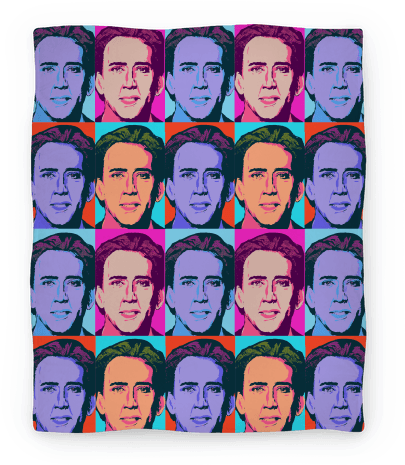 Andy Warhol Probably Would Have Approved Of This Nicolas - Nicolas Cage Blanket (484x484), Png Download