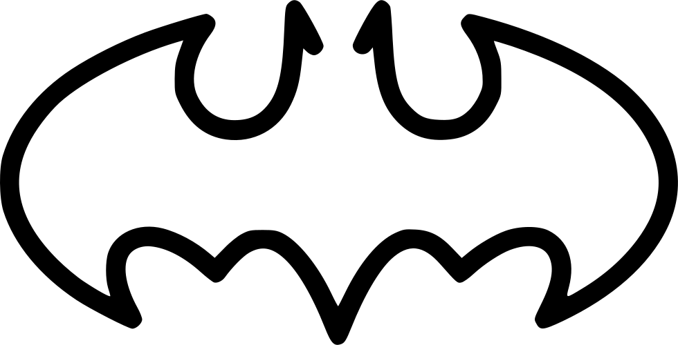 Batman Logo Comments - Svg File Free Batman Logo Svg (980x500), Png Download