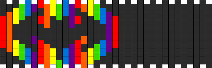 Rainbow Batman Symbol Kandi Pattern - Pattern (714x229), Png Download