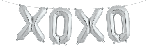 Silver Xoxo Balloon Kit Available At Shop Sweet Lulu - Katchon 1st Birthday Party Balloon Decoration Kit (504x504), Png Download