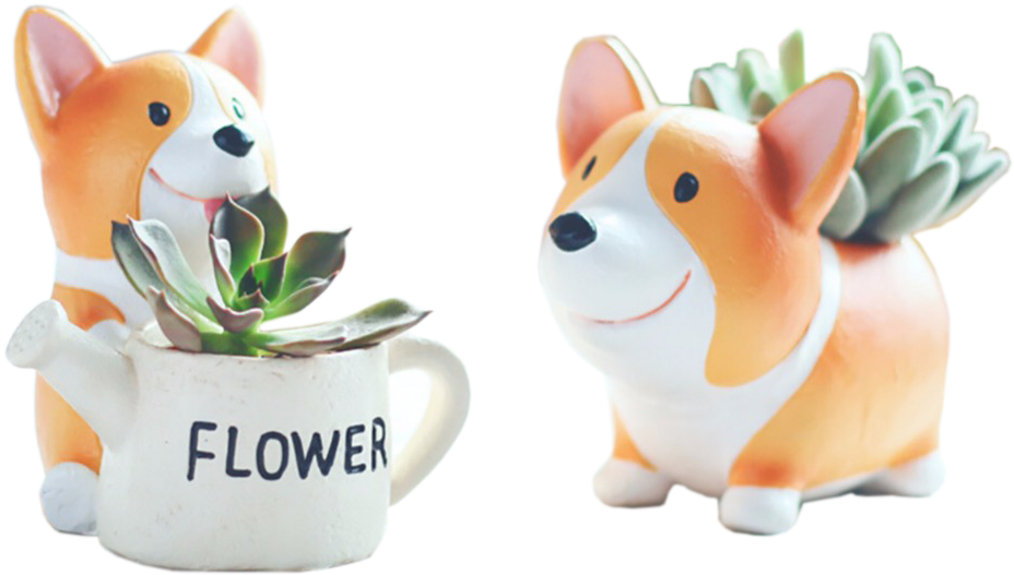 Corgi Plant Pot - Succulent Pots Creative (1000x1000), Png Download