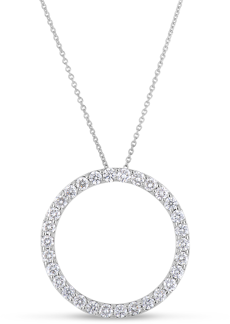 Roberto Coin Tiny Treasures 18k White Gold Circle - Locket (1600x1600), Png Download