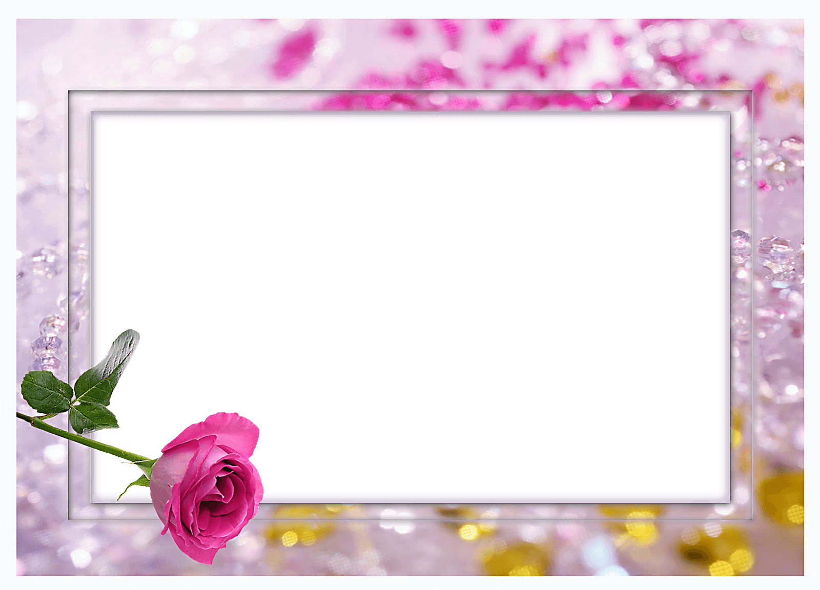 Marco Para Foto Rosas - Picture Frame (1600x1152), Png Download