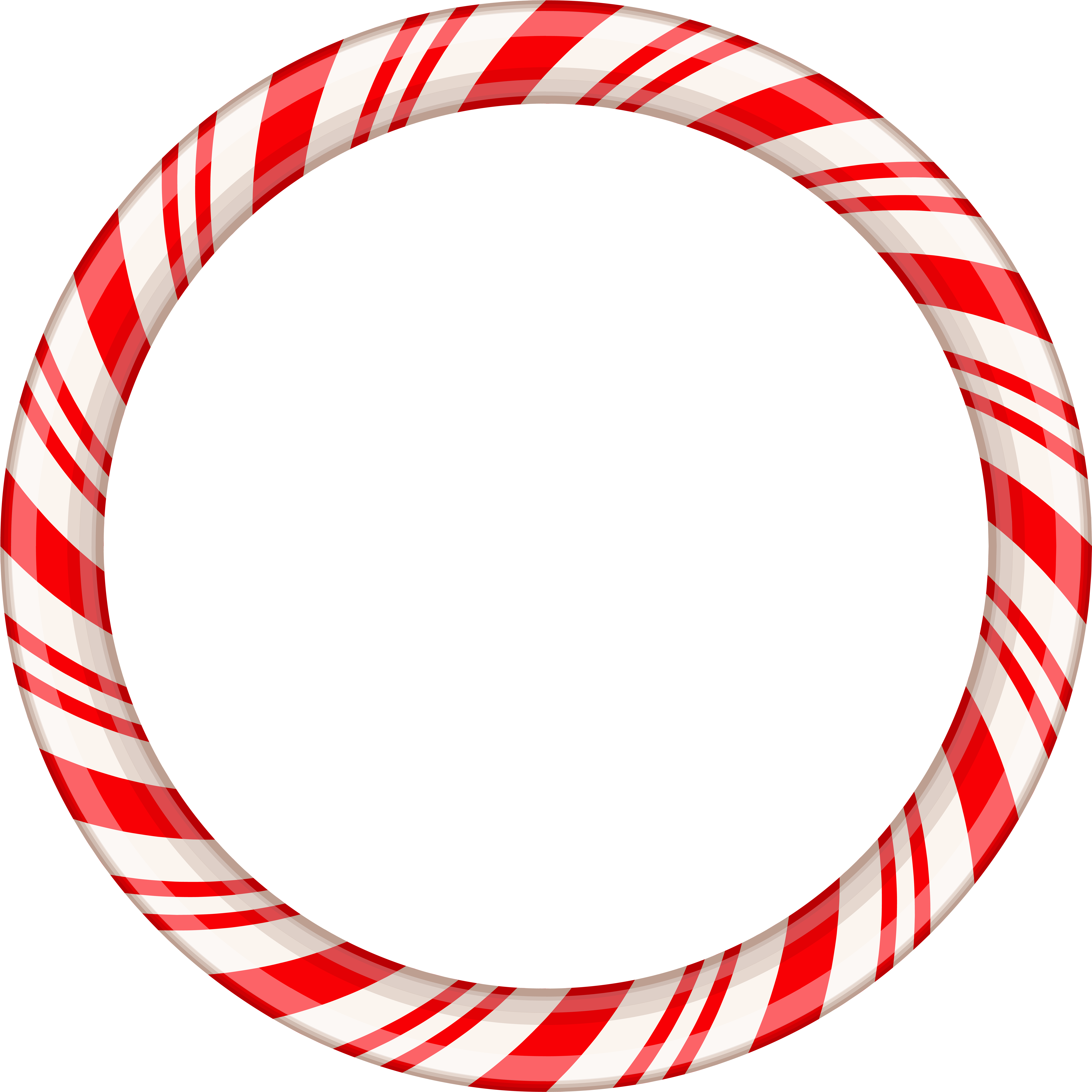 Candy Cane Round Border Frame Transparent Clip Art (8000x8000), Png Download