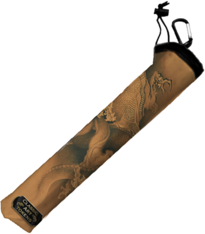 Dragon Playmat Bag By Kanō Hōgai - Inked Gaming Playmat Bag: Argyle Green And Black (700x798), Png Download