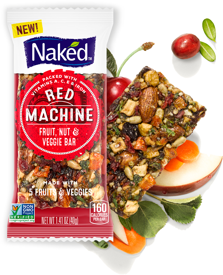 Fruit, Nut & Veggie Bar - Naked Red Machine Bars (1000x1000), Png Download