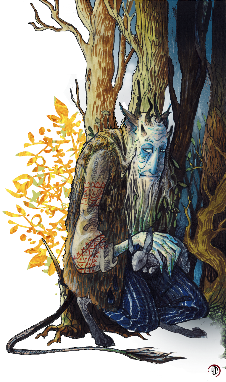 Drawing Forests Mythical - Forests Of Eastern Europe Folklore (867x1288), Png Download