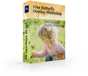 Free Butterfly Overlay Photoshop Cover Box - Adobe Photoshop (370x344), Png Download