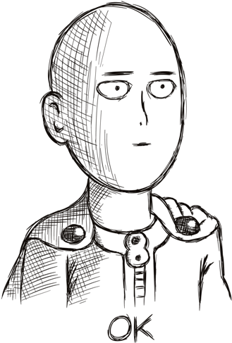 Saitama2 - Famous Anime Face (500x500), Png Download