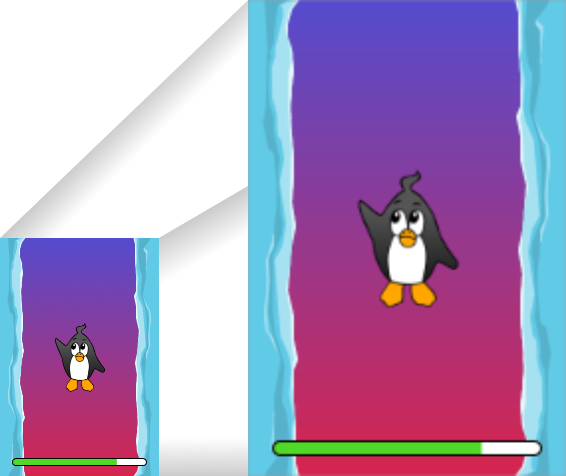 Penguflip Scaled Up Blurry - Adã©lie Penguin (1140x960), Png Download