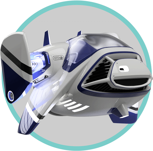 D4 Space Transportation Blue Circle - Motorcycle Helmet (500x500), Png Download