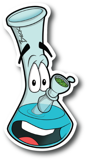 Bart Leby Bong Sticker Vinyl Stickers Marijuana - Bong Sticker (600x600), Png Download