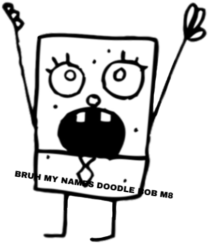 Doodlebob Spongebob (432x504), Png Download