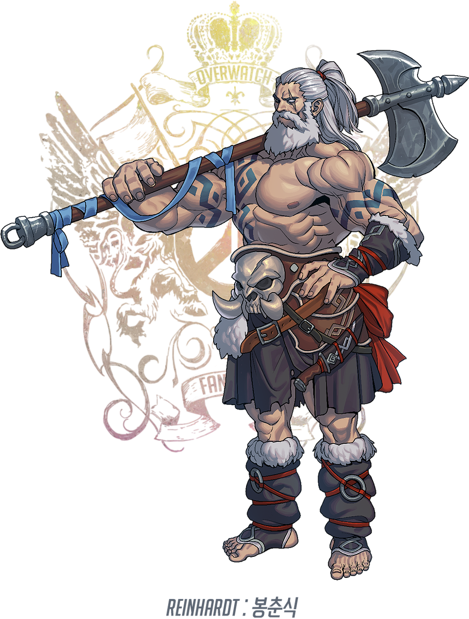 Reinhardt Overwatch Fantasia - Overwatch Fantasy Art (956x1353), Png Download