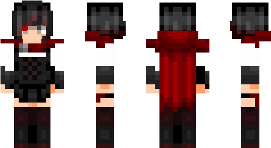 Minecraft Skin Rwby - Minecraft (600x348), Png Download