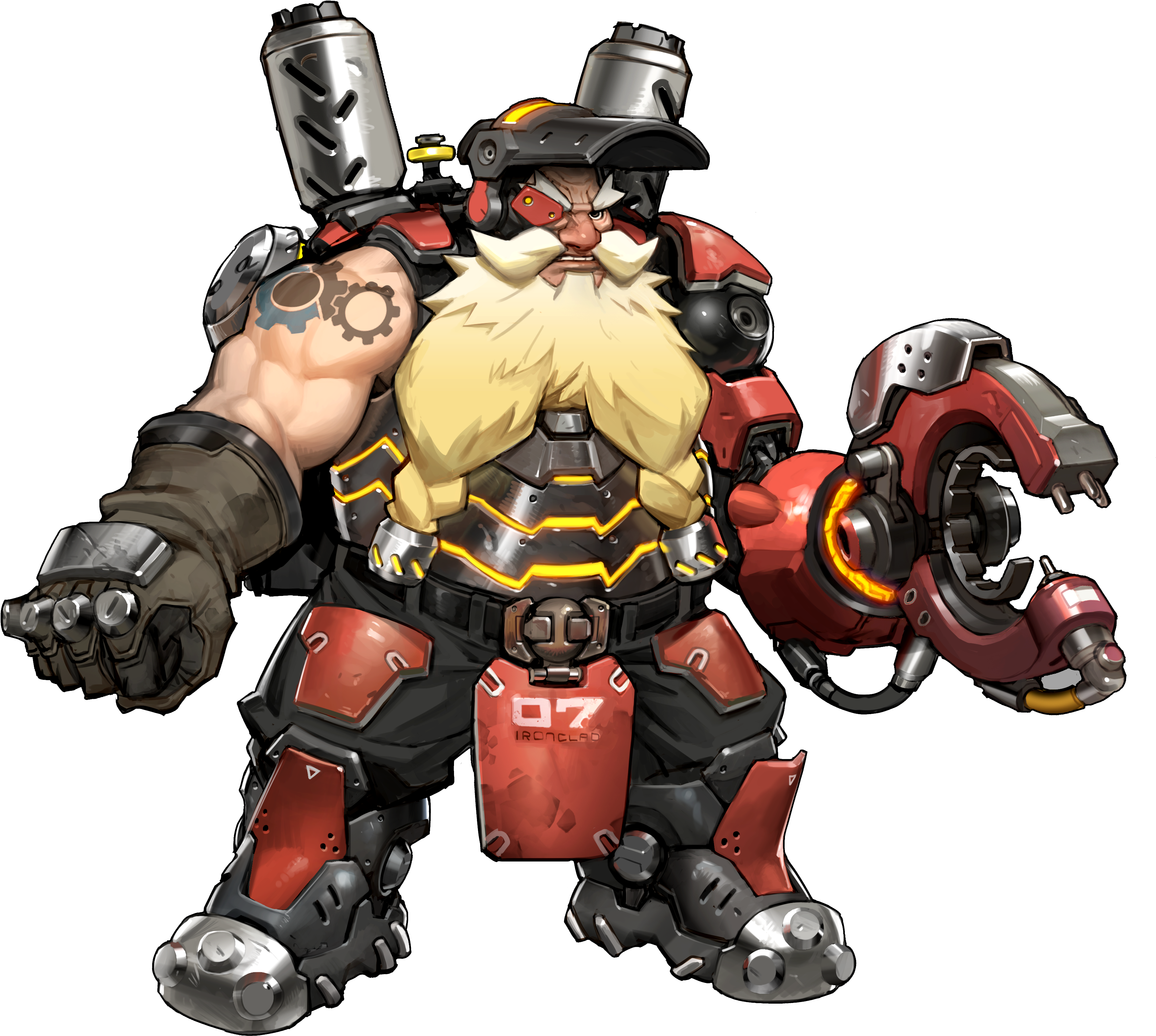 Reinhardt Reference 2 - Overwatch Torbjorn (4387x3967), Png Download