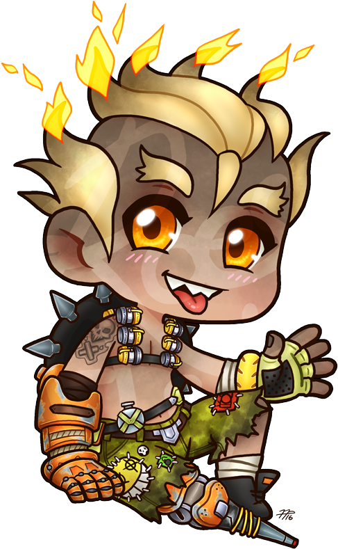 Junkrat By Roseannepage - Junkrat Chibi (497x800), Png Download